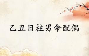 乙丑日柱男命配偶性格特點(diǎn)